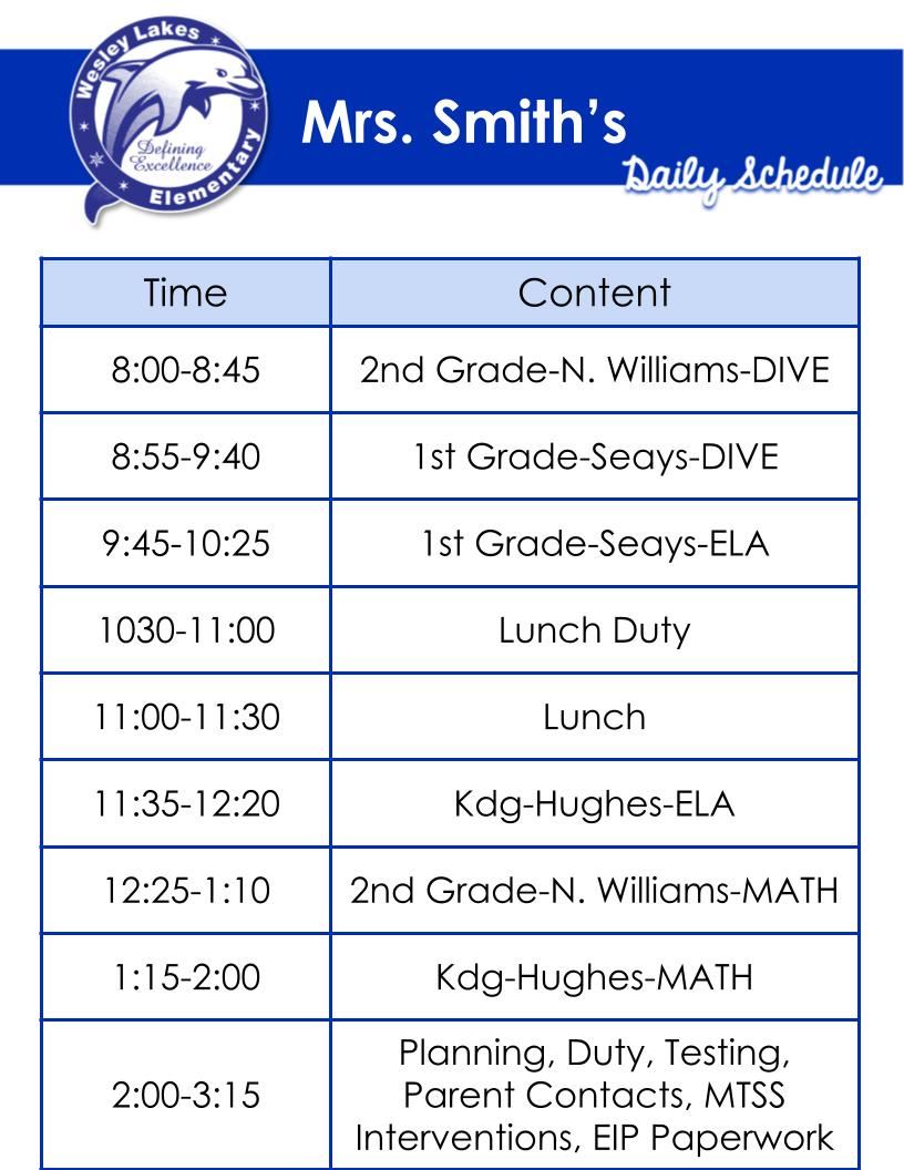 Daily Schedule